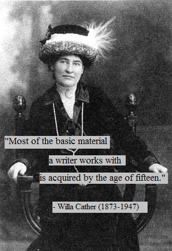 Willa Cather photo with quote