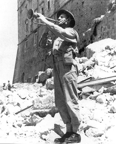 Bugler at Monte Cassino